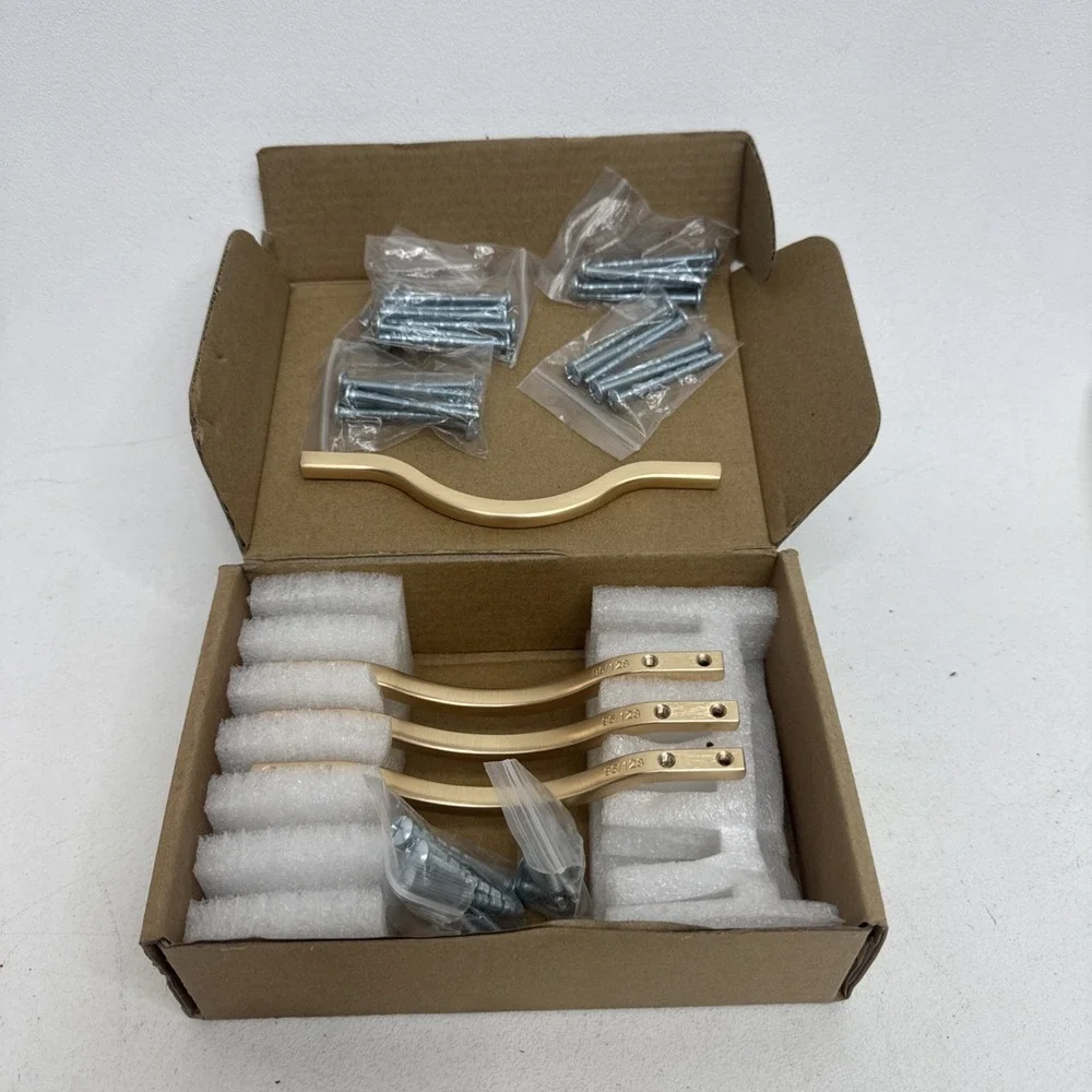 Goo-Ki  4 Pack 5 1/2'' Center to Center Antique Brass Cabinet Drawer Handles